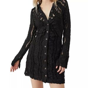 Free People Black Lace Shayla Dress